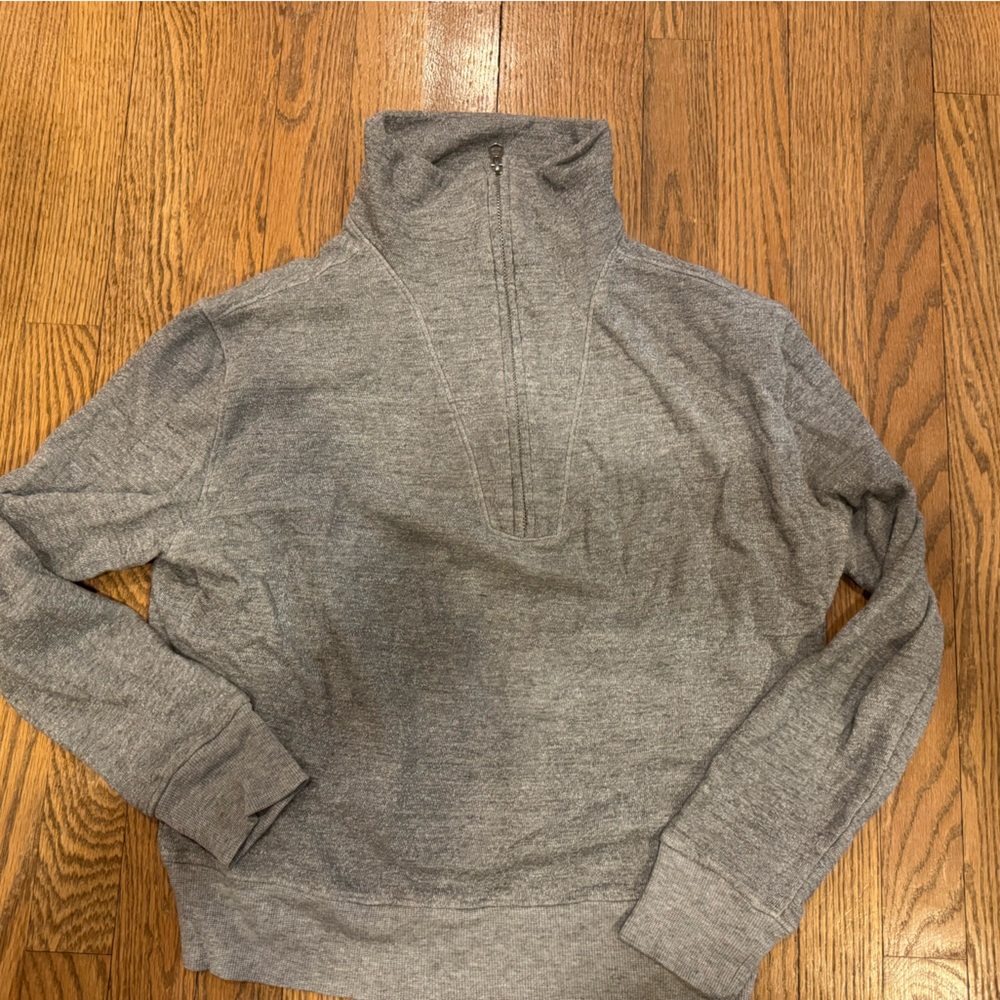 Nili Lotan grey zip sweatshirt small